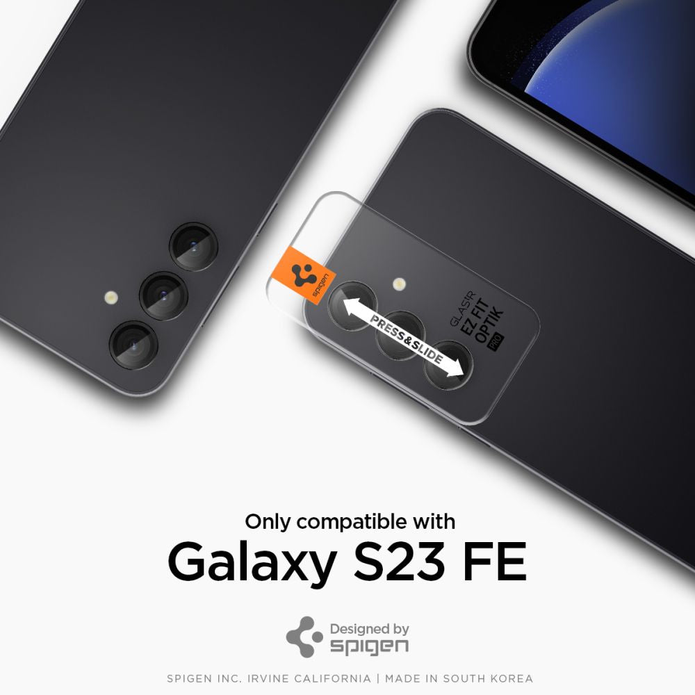 OCHRANA FOTOAPARÁTU SPIGEN OPTIK.TR ”EZ FIT” CAMERA PROTECTOR 2-PACK GALAXY S23 FE BLACK