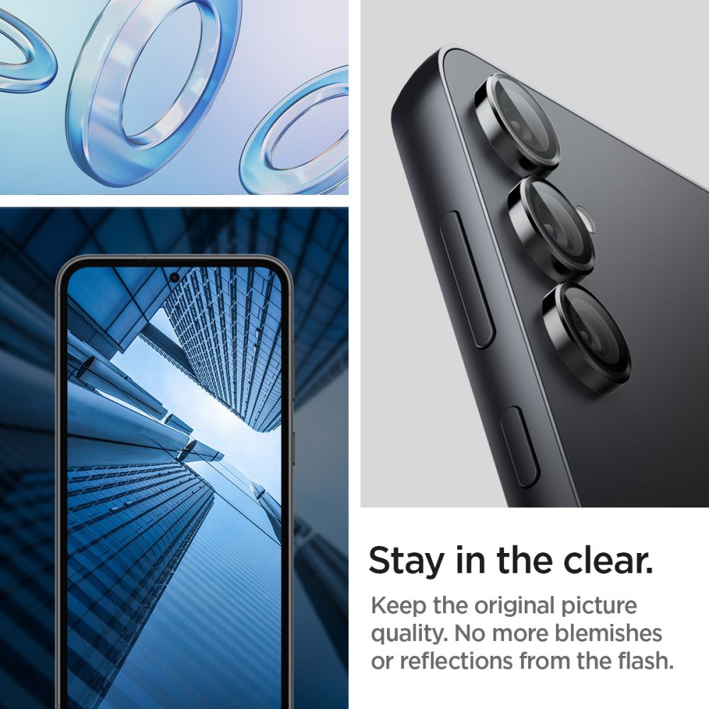 OCHRANA FOTOAPARÁTU SPIGEN OPTIK.TR ”EZ FIT” CAMERA PROTECTOR 2-PACK GALAXY S23 FE BLACK
