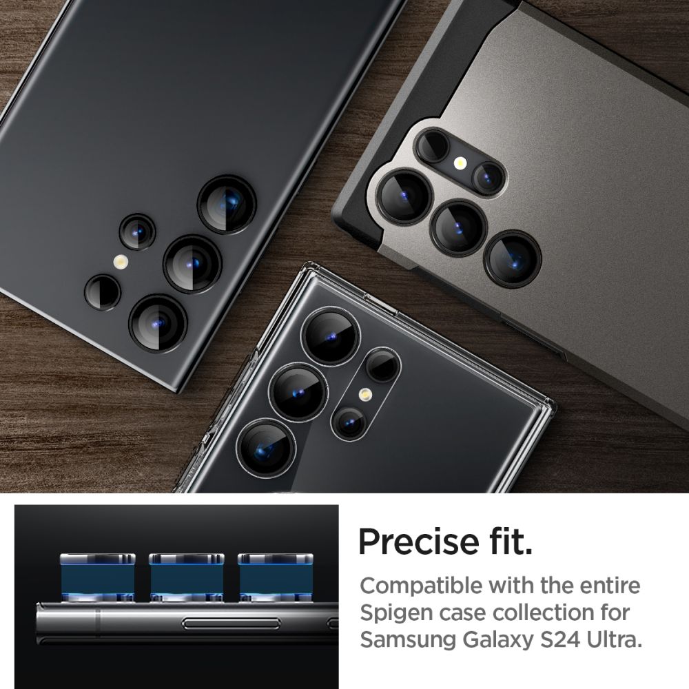 OCHRANA FOTOAPARÁTU SPIGEN OPTIK.TR ”EZ FIT” CAMERA PROTECTOR 2-PACK GALAXY S24 ULTRA BLACK