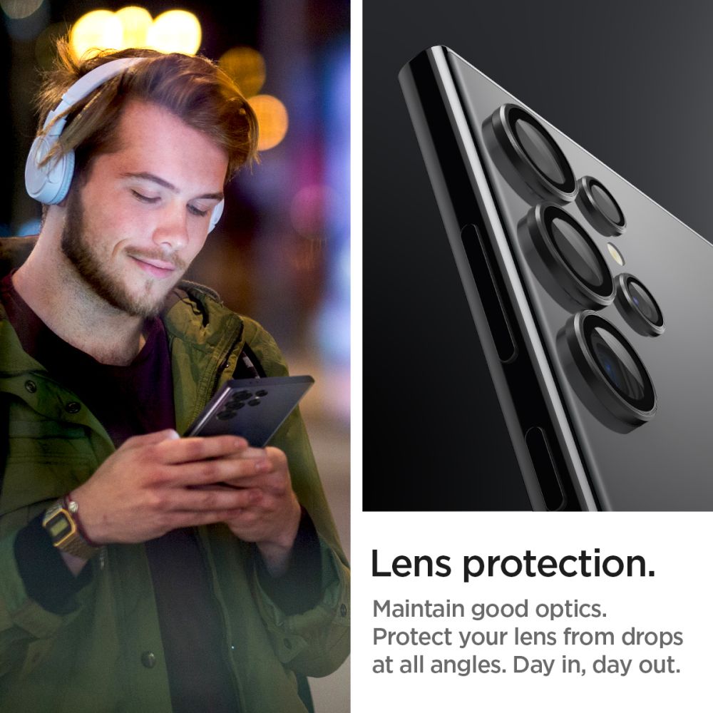 OCHRANA FOTOAPARÁTU SPIGEN OPTIK.TR ”EZ FIT” CAMERA PROTECTOR 2-PACK GALAXY S24 ULTRA BLACK