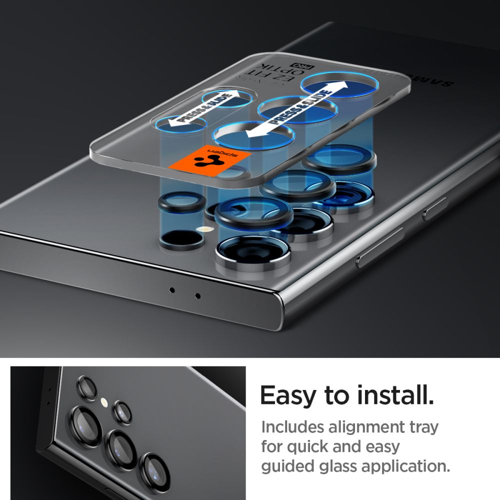 OCHRANA FOTOAPARÁTU SPIGEN OPTIK.TR ”EZ FIT” CAMERA PROTECTOR 2-PACK GALAXY S24 ULTRA BLACK