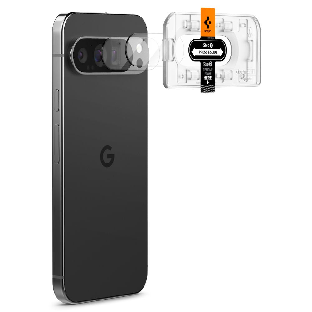 ZAŠTITNO TVRDO STAKLO ZA LEĆU FOTOAPARATA SPIGEN OPTIK.TR "EZ FIT"  2-PACK GOOGLE PIXEL 9 PRO KRISTALNO JASNO