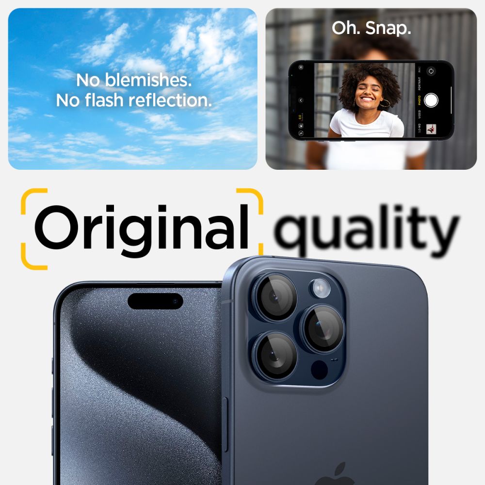 ZAŠTITA FOTOAPARATA SPIGEN OPTIK.TR ”EZ FIT”  2-PACK IPHONE 14 PRO / PRO MAX / 15 PRO / PRO MAX PLAVA TITANIUM