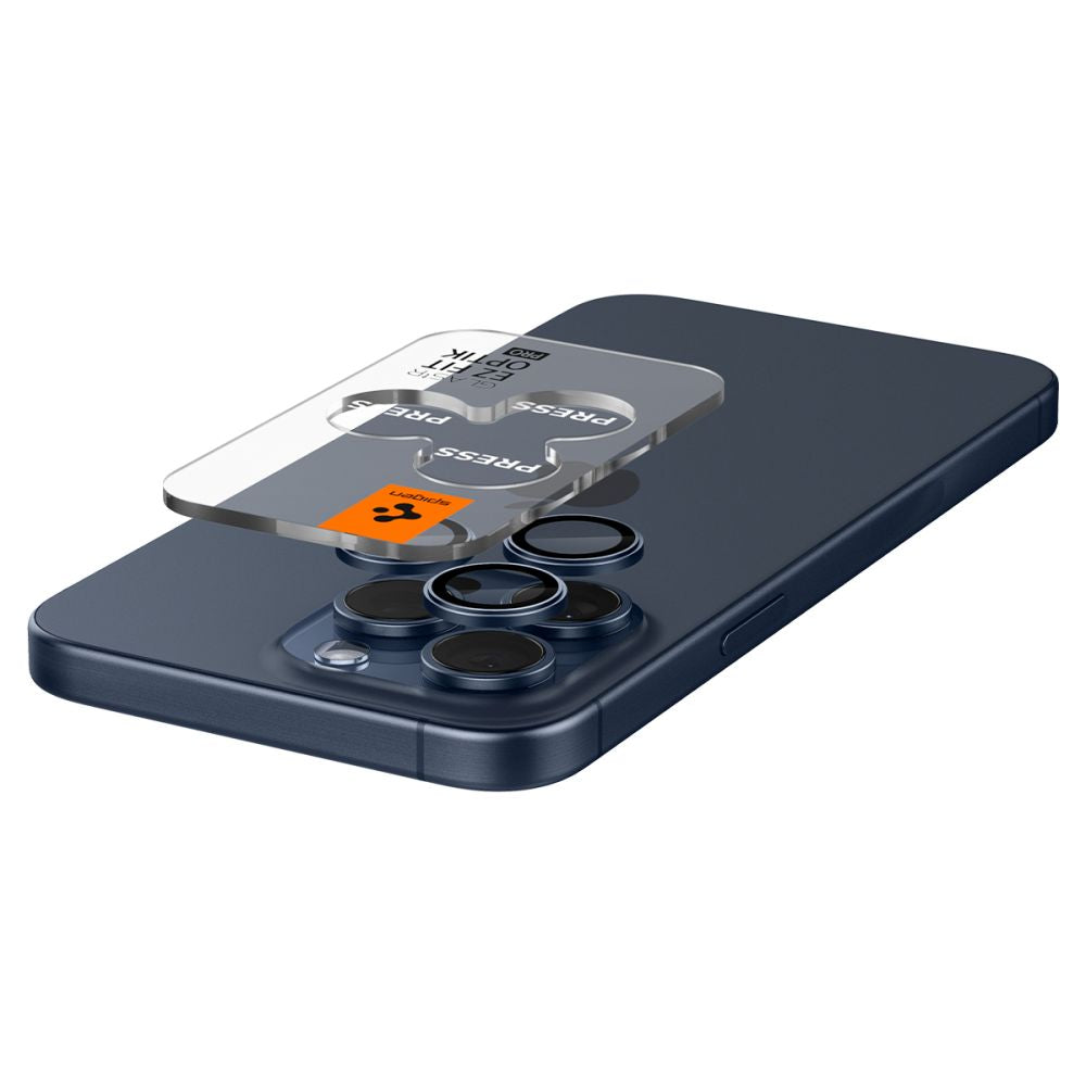 ZAŠTITA FOTOAPARATA SPIGEN OPTIK.TR ”EZ FIT”  2-PACK IPHONE 14 PRO / PRO MAX / 15 PRO / PRO MAX PLAVA TITANIUM