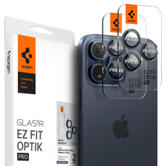 ZAŠTITA FOTOAPARATA SPIGEN OPTIK.TR ”EZ FIT”  2-PACK IPHONE 14 PRO / PRO MAX / 15 PRO / PRO MAX PLAVA TITANIUM