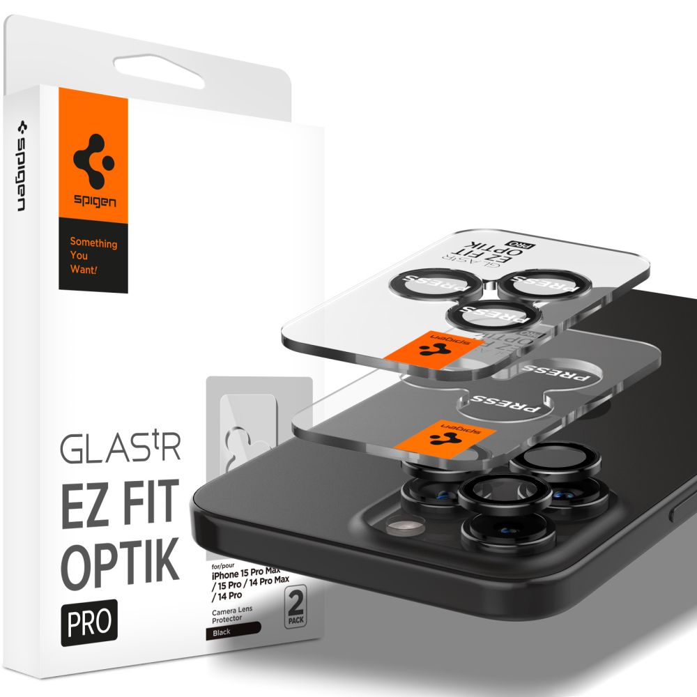 ZAŠTITA FOTOAPARATA SPIGEN OPTIK.TR ”EZ FIT”  2-PACK IPHONE 14 PRO / PRO MAX / 15 PRO / PRO MAX KRISTALNO JASNO