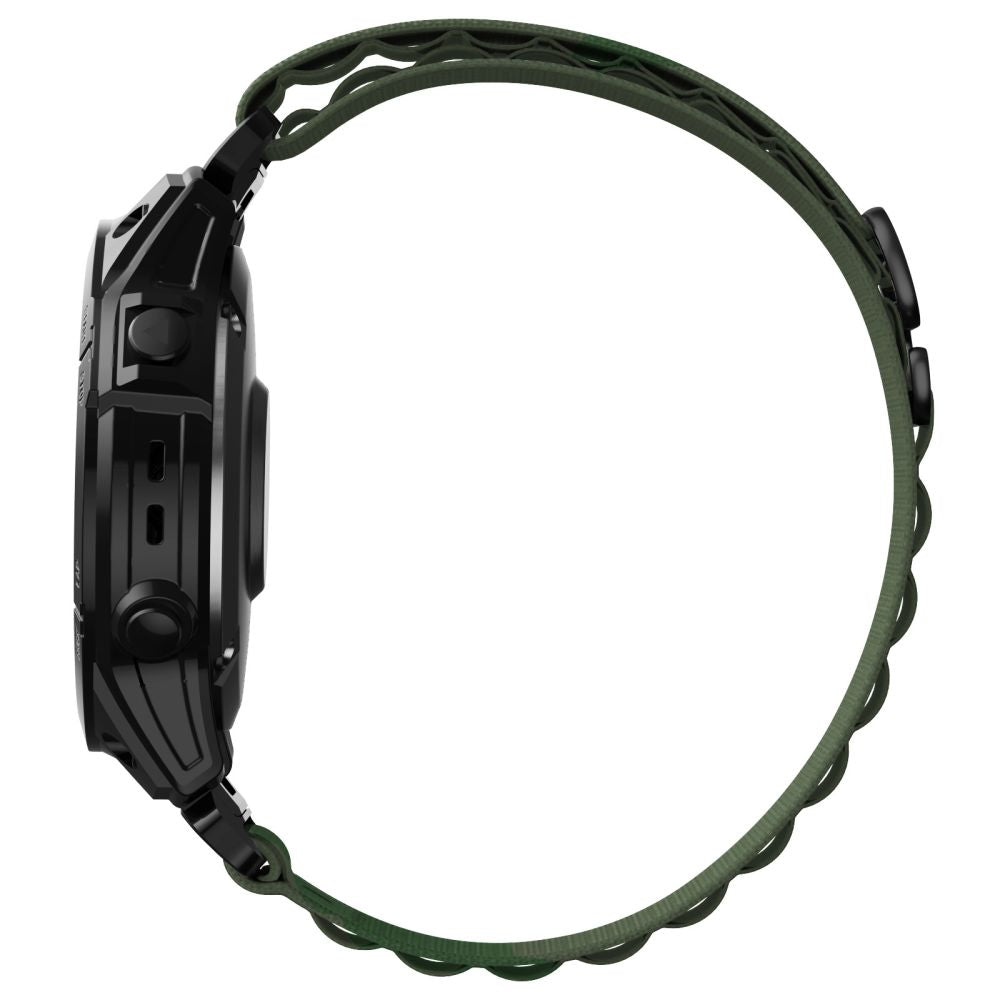 NYLÓNOVÝ REMIENOK NA GARMIN 22MM FENIX 5 / 6 / 6 PRO / 7 HEYBAND NYLON PRO MILITARY GREEN