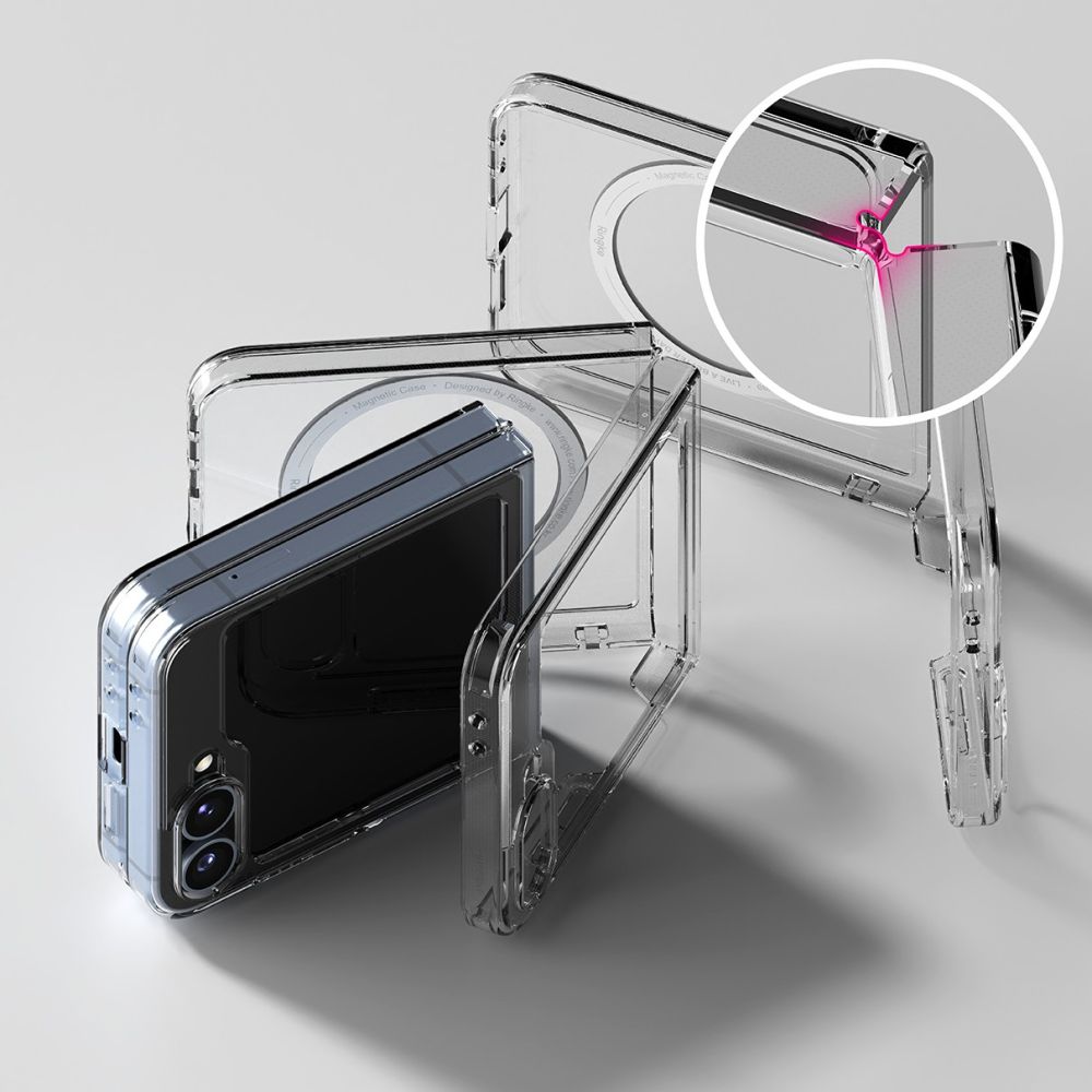KRYT NA GALAXY Z FLIP 6 RINGKE FUSION MAGNETIC MAGSAFE CLEAR