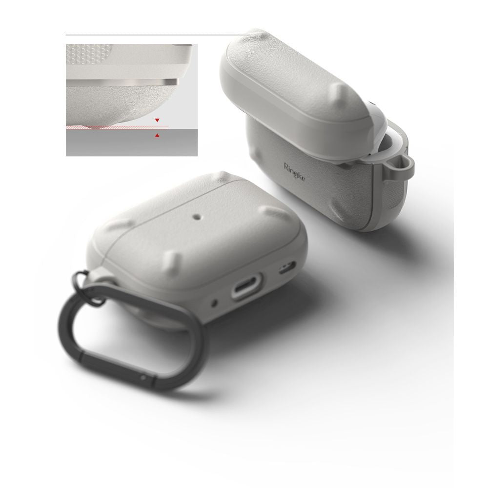 PUZDRO  RINGKE ONYX APPLE AIRPODS PRO 1 / 2 WARM GREY