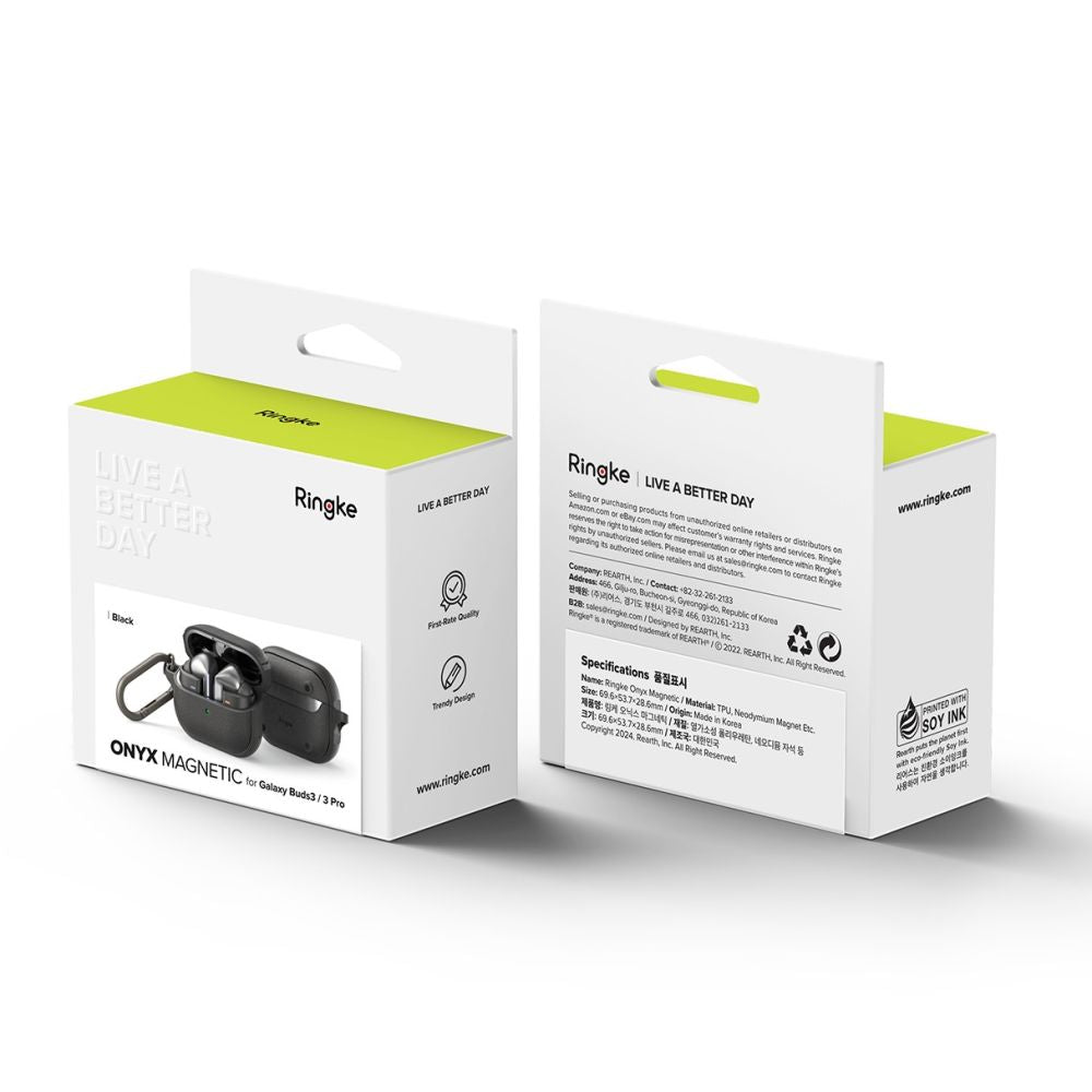 PUZDRO NA  SAMSUNG GALAXY BUDS 3 / 3 PRO RINGKE ONYX MAGNETIC MAGSAFE BLACK