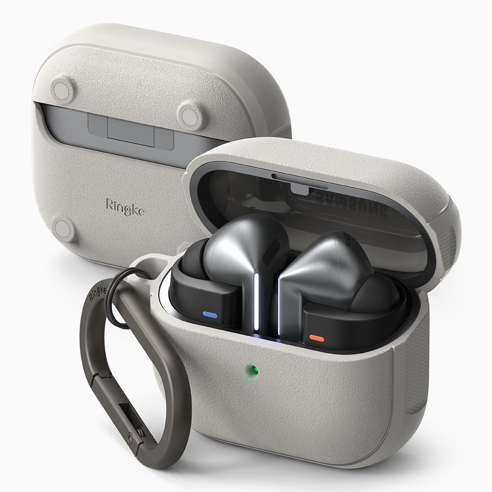 PUZDRO NA  SAMSUNG GALAXY BUDS 3 / 3 PRO RINGKE ONYX MAGNETIC MAGSAFE WARM GREY