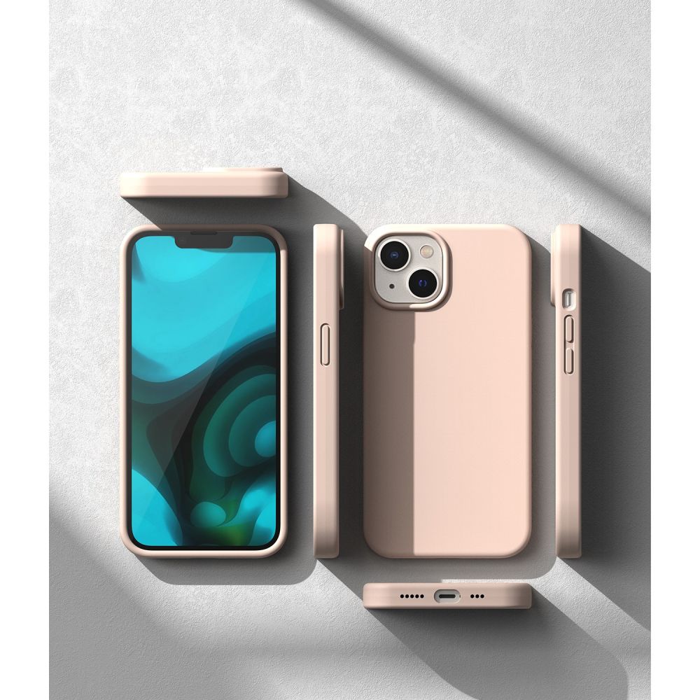 KRYT RINGKE SILICONE IPHONE 14 PLUS PINK SAND