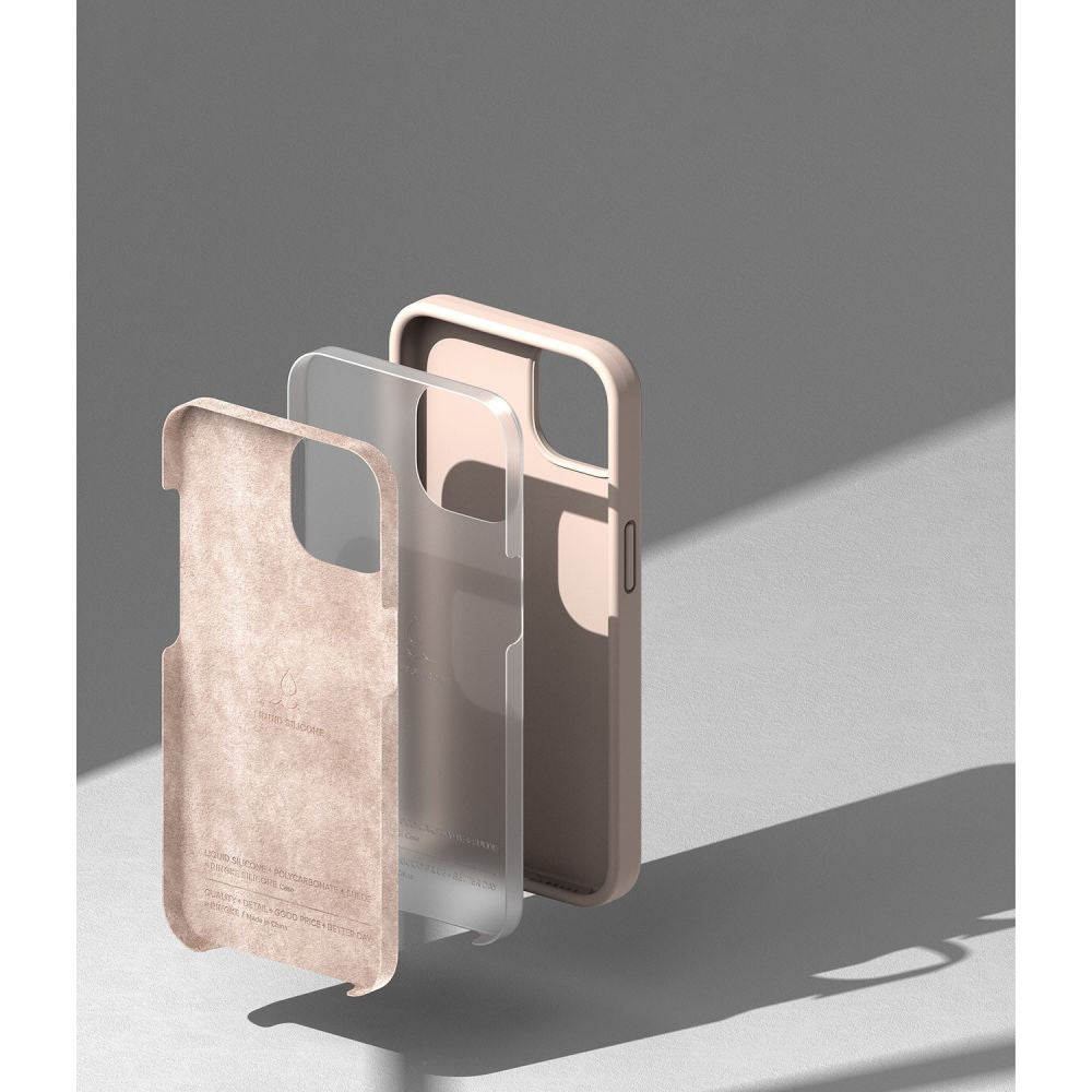 KRYT RINGKE SILICONE IPHONE 14 PLUS PINK SAND