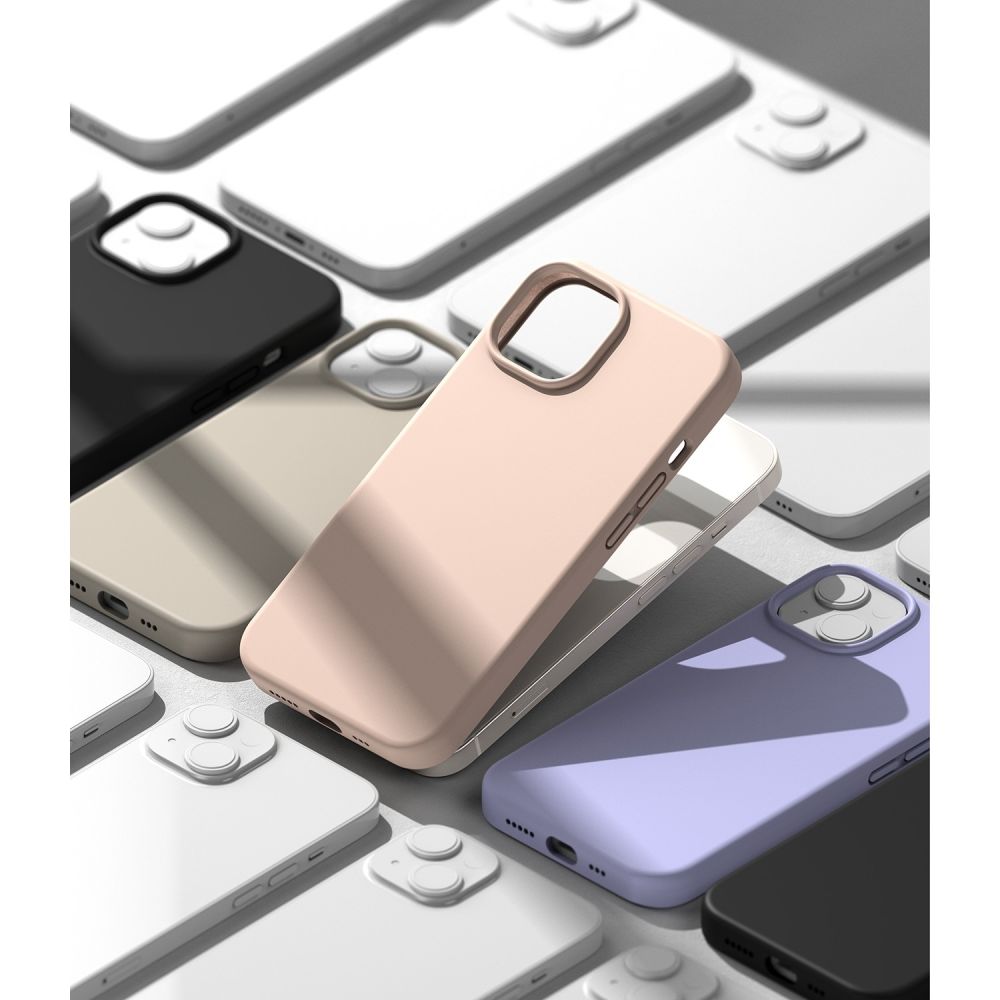KRYT RINGKE SILICONE IPHONE 14 PLUS PINK SAND