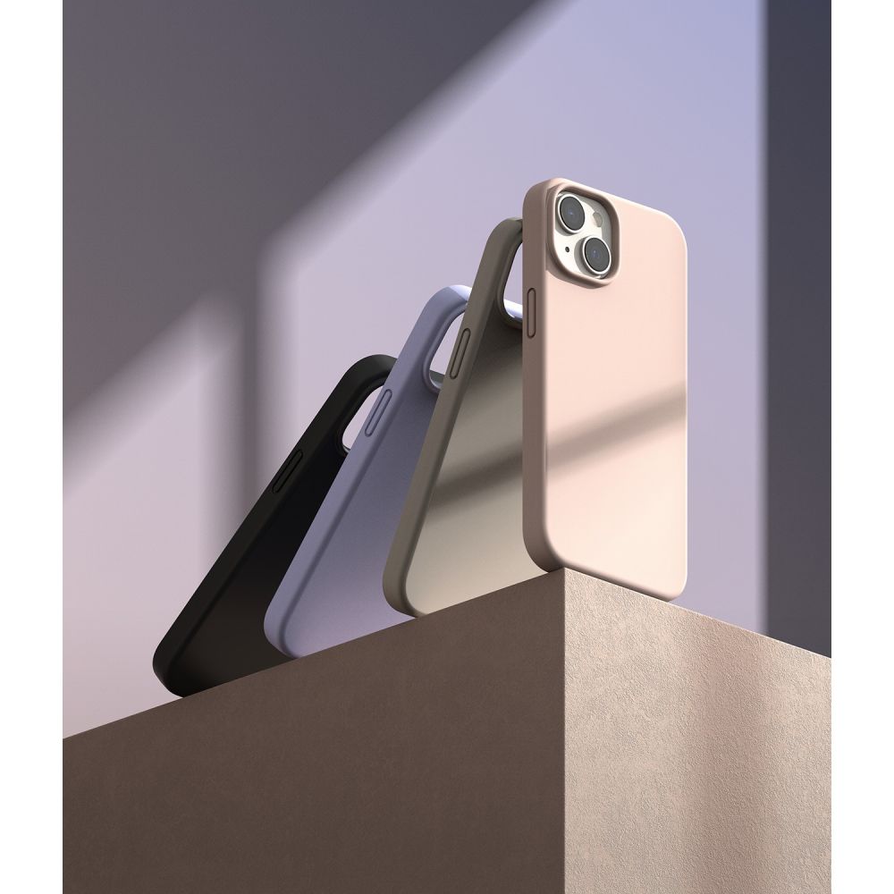 KRYT RINGKE SILICONE IPHONE 14 PLUS PINK SAND