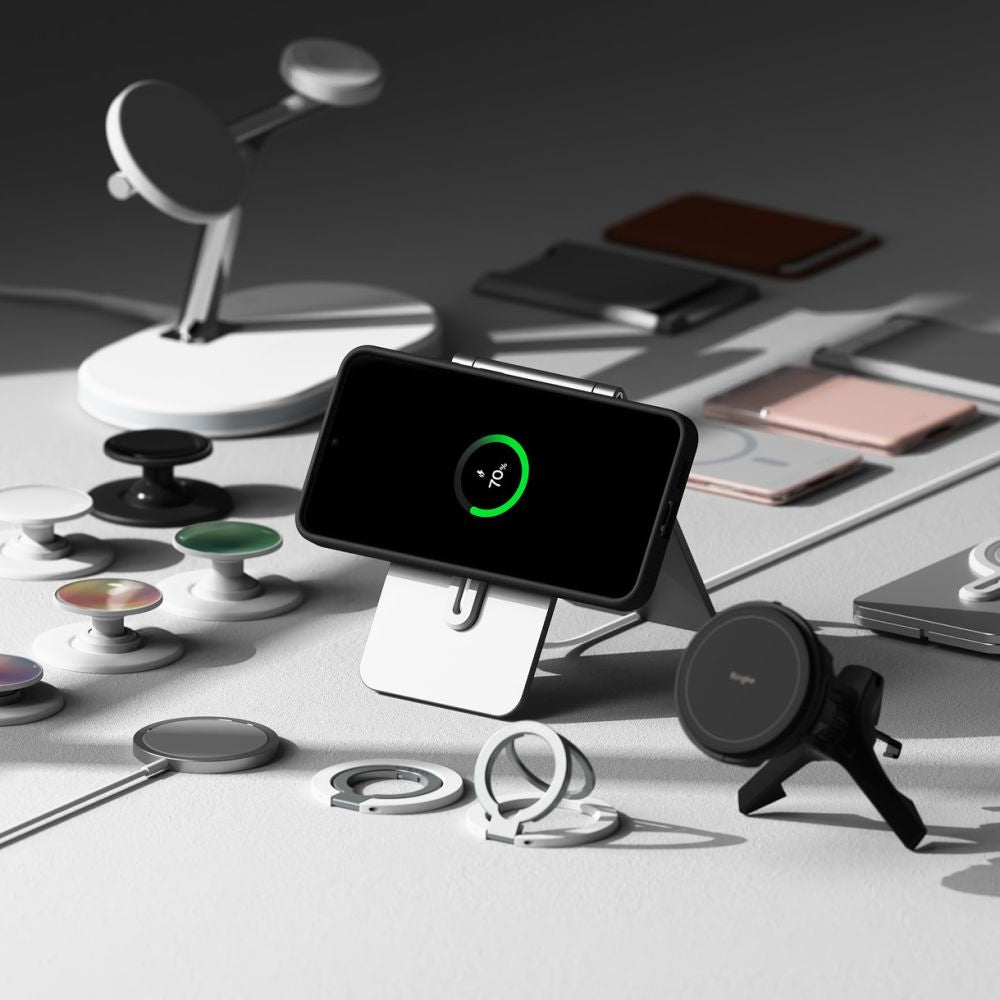 RINGKE SILIKONSKA MAGNETSKA MAGSAFE GALAXY S25 CRNA
