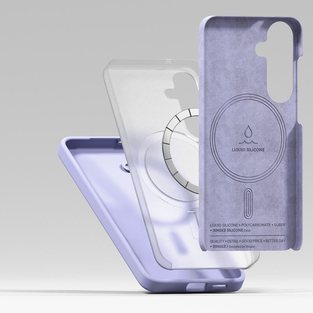  RINGKE SILIKONSKA MAGNETSKA MAGSAFE GALAXY S25 LAVANDA