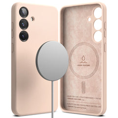 RINGKE SILIKONSKA MAGNETSKA MAGSAFE GALAXY S25 ROZA PJEŠČANA