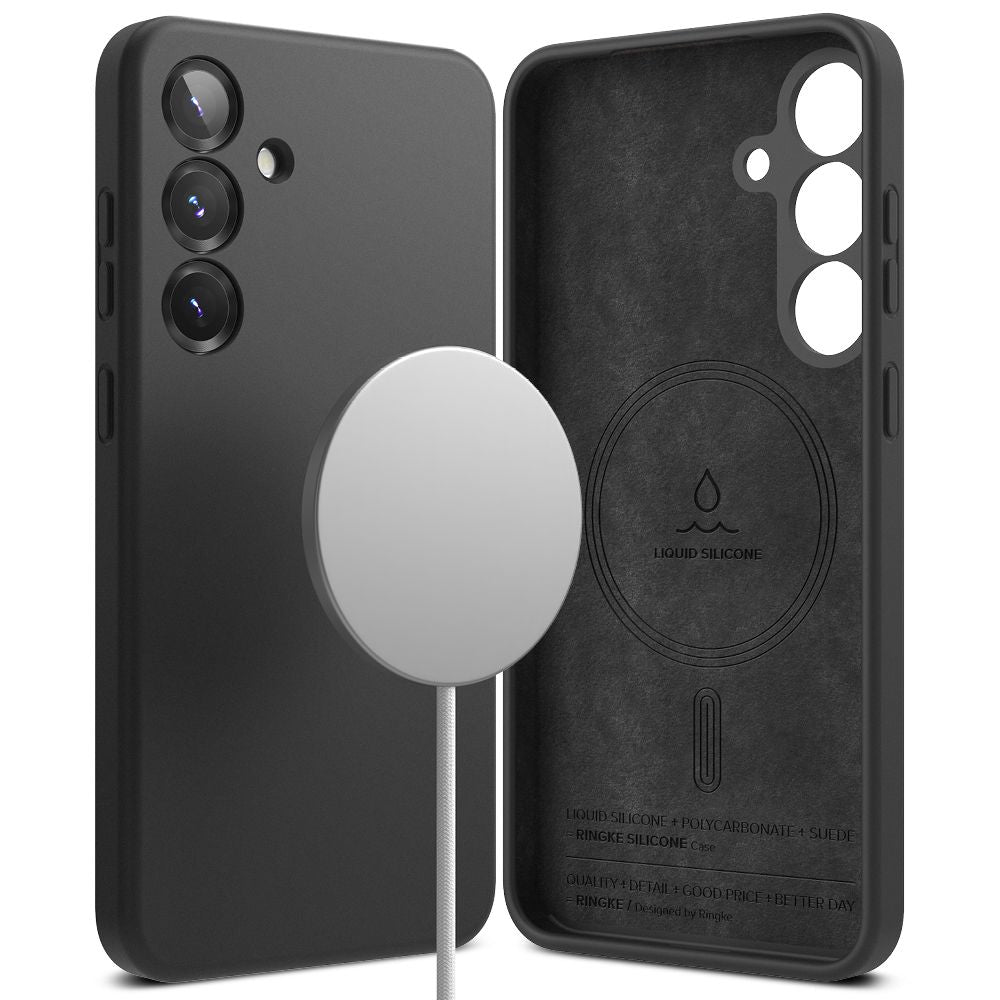  RINGKE SILIKONSKA MAGNETSKA MAGSAFE GALAXY S25+ PLUS CRNA