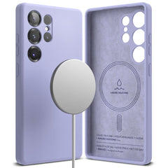  RINGKE SILIKONSKA MAGNETSKA MAGSAFE GALAXY S25 ULTRA LAVANDA