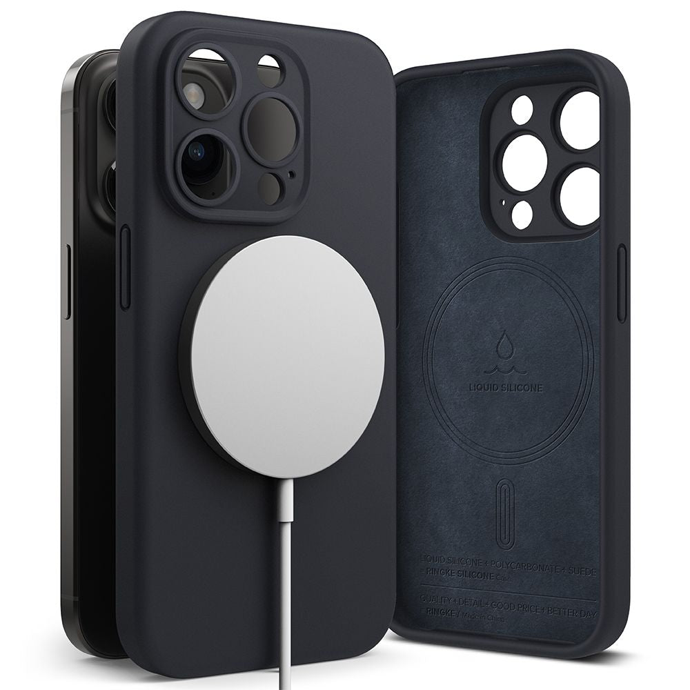 KRYT RINGKE SILICONE MAGNETIC MAGSAFE IPHONE 15 PRO DEEP BLUE