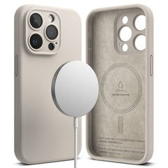 KRYT RINGKE SILICONE MAGNETIC MAGSAFE IPHONE 15 PRO MAX STONE
