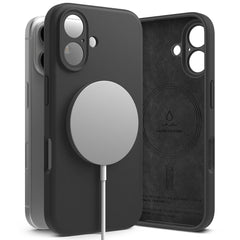 KRYT NA IPHONE 16 RINGKE SILICONE MAGNETIC MAGSAFE BLACK