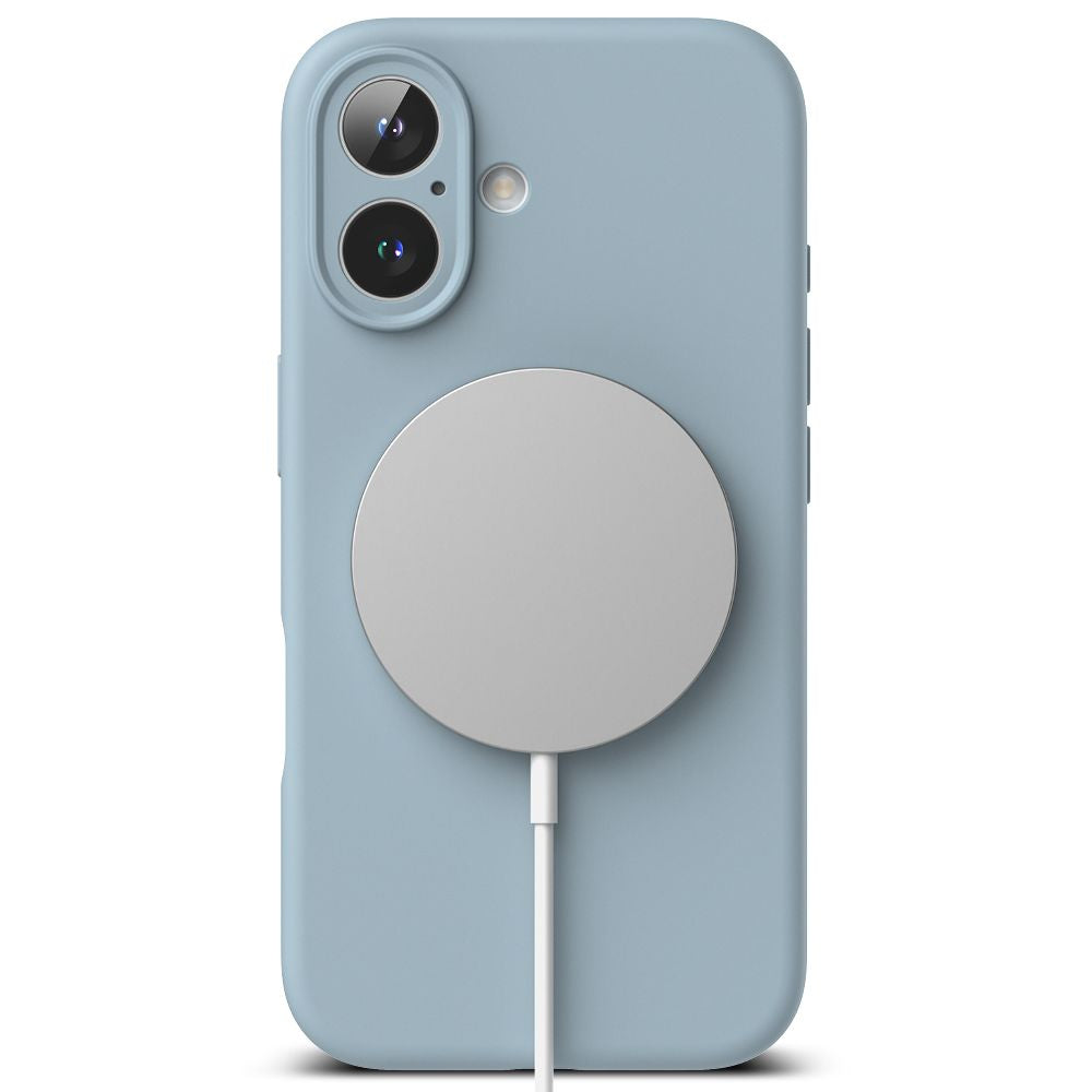 KRYT NA IPHONE 16 RINGKE SILICONE MAGNETIC MAGSAFE BLUE