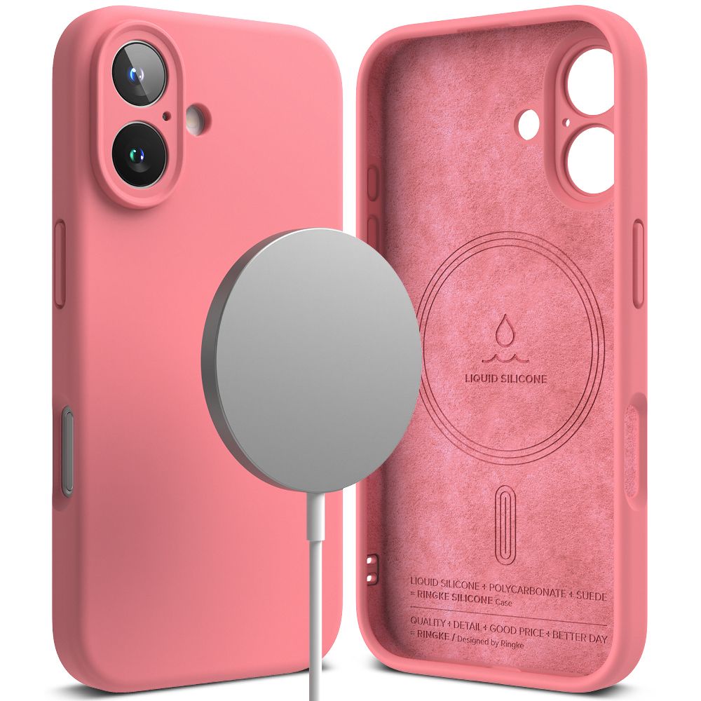 KRYT NA IPHONE 16 RINGKE SILICONE MAGNETIC MAGSAFE PINK