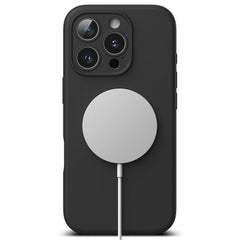 KRYT NA  IPHONE 16 PRO MAX RINGKE SILICONE MAGNETIC MAGSAFE BLACK
