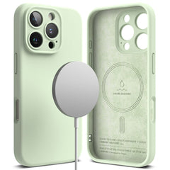 KRYT NA  IPHONE 16 PRO MAX RINGKE SILICONE MAGNETIC MAGSAFE SOFT MINT