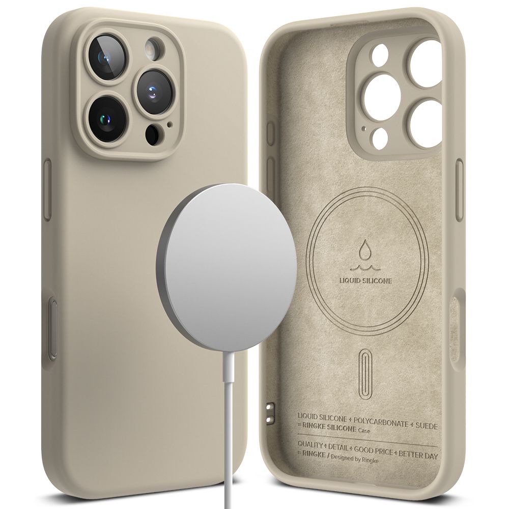 KRYT NA  IPHONE 16 PRO MAX RINGKE SILICONE MAGNETIC MAGSAFE STONE