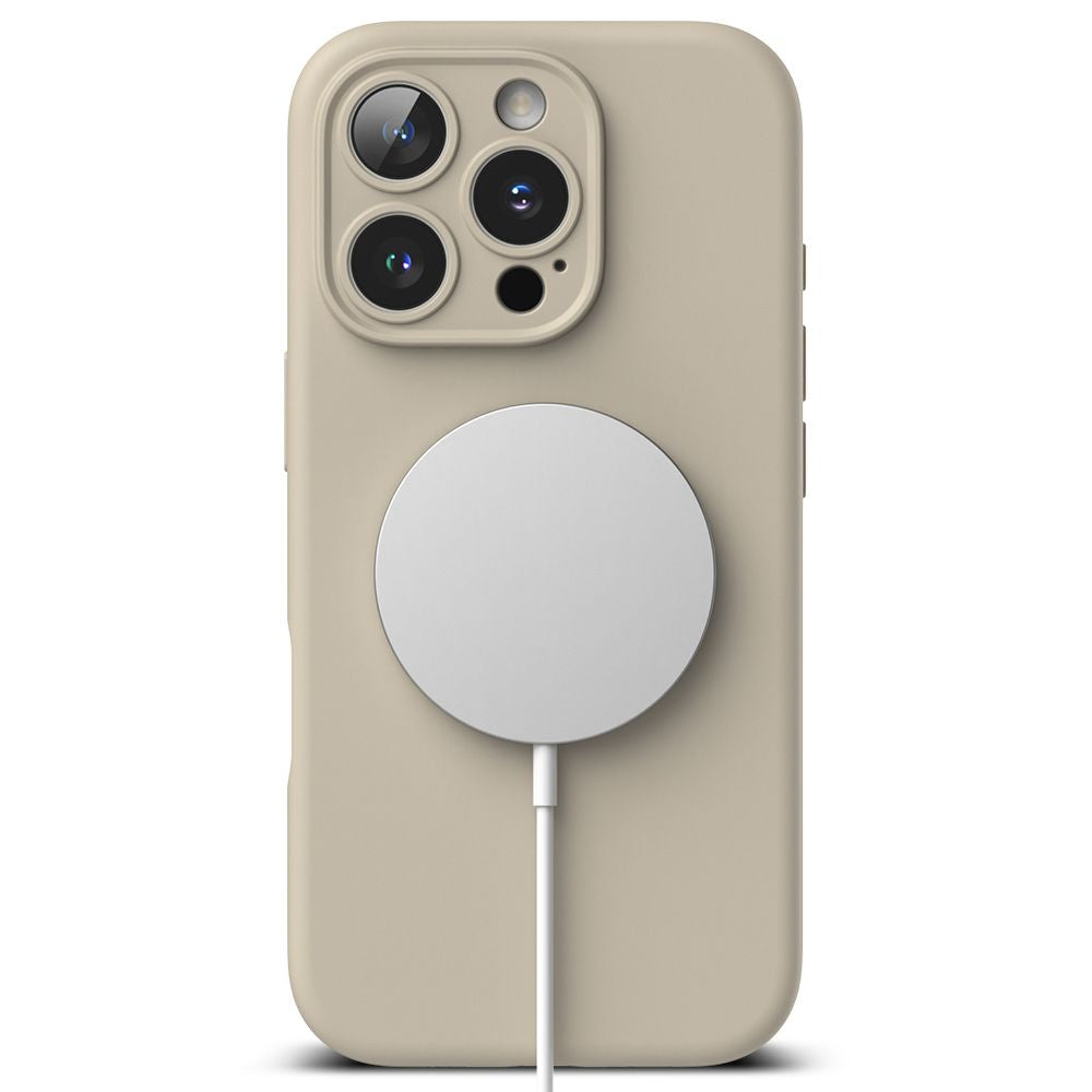 KRYT NA  IPHONE 16 PRO MAX RINGKE SILICONE MAGNETIC MAGSAFE STONE