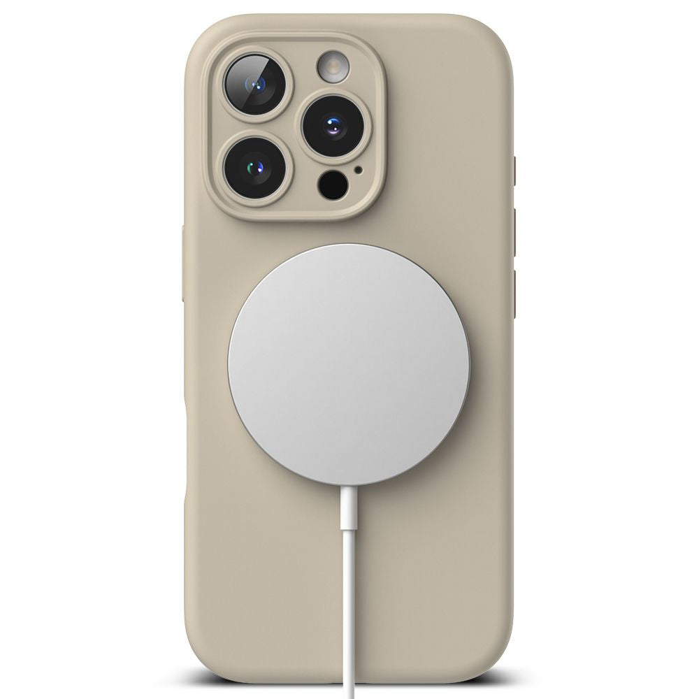 KRYT NA IPHONE 16 PRO RINGKE SILICONE MAGNETIC MAGSAFE STONE