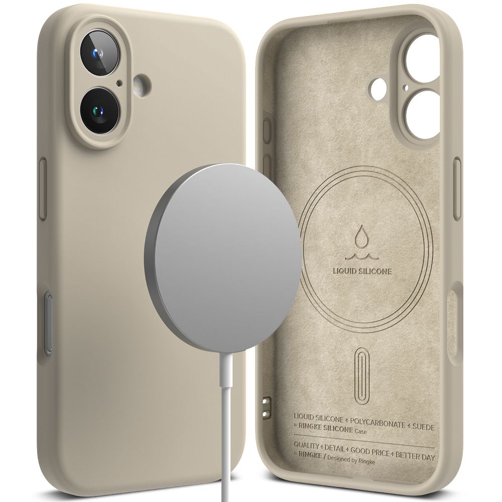 KRYT NA IPHONE 16 RINGKE SILICONE MAGNETIC MAGSAFE STONE