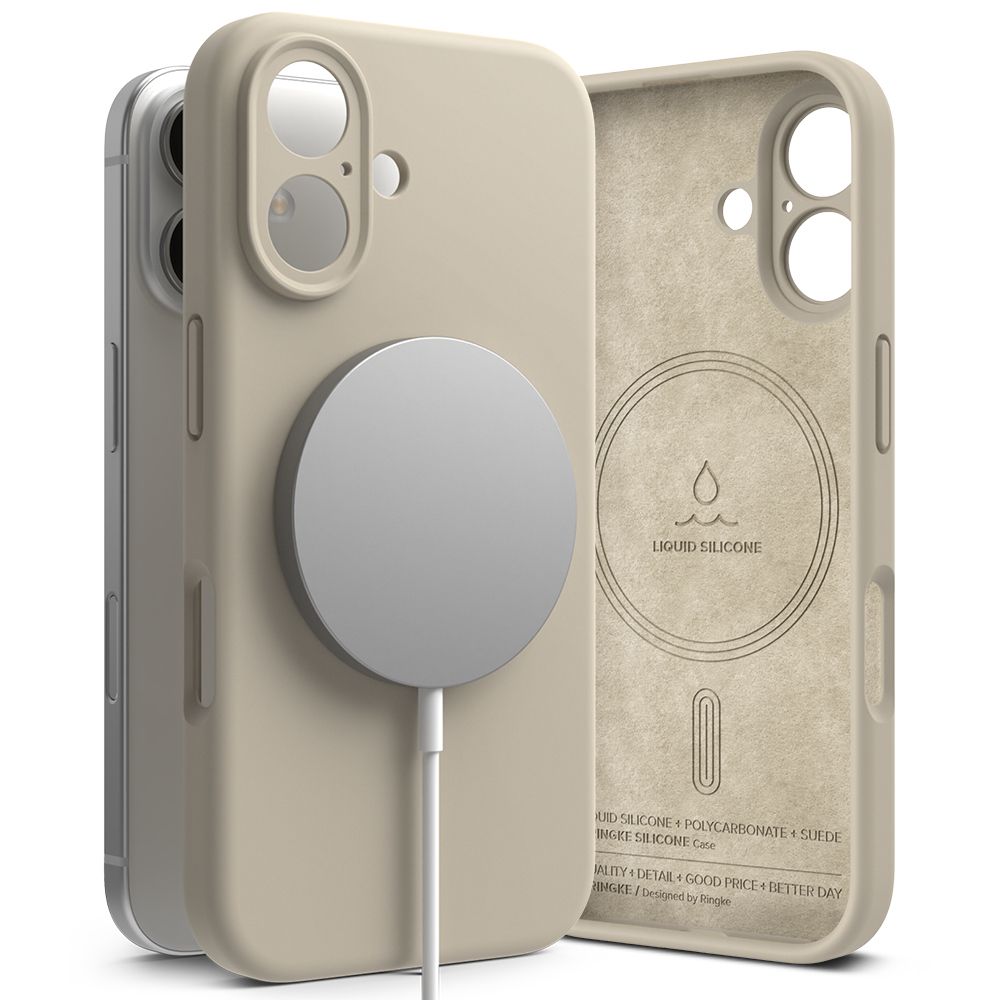 KRYT NA IPHONE 16 RINGKE SILICONE MAGNETIC MAGSAFE STONE