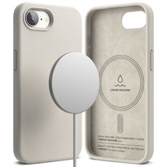 KRYT RINGKE SILICONE MAGNETIC MAGSAFE IPHONE 16E STONE