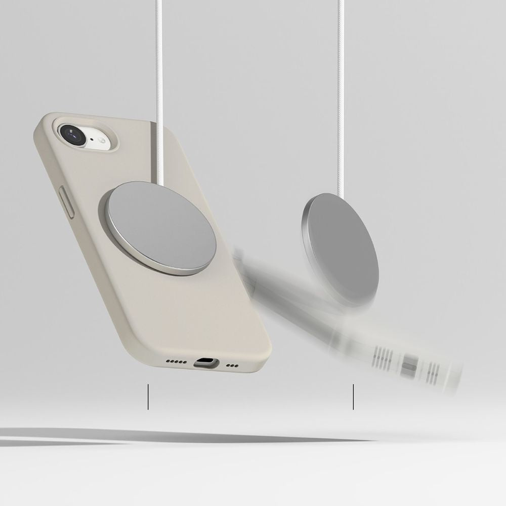 KRYT RINGKE SILICONE MAGNETIC MAGSAFE IPHONE 16E STONE