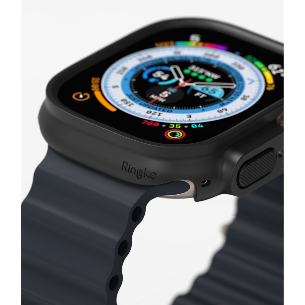 2X  ZA APPLE WATCH ULTRA 49 MM RINGKE SLIM 2-PACK PROZIRNA & MAT CRNA