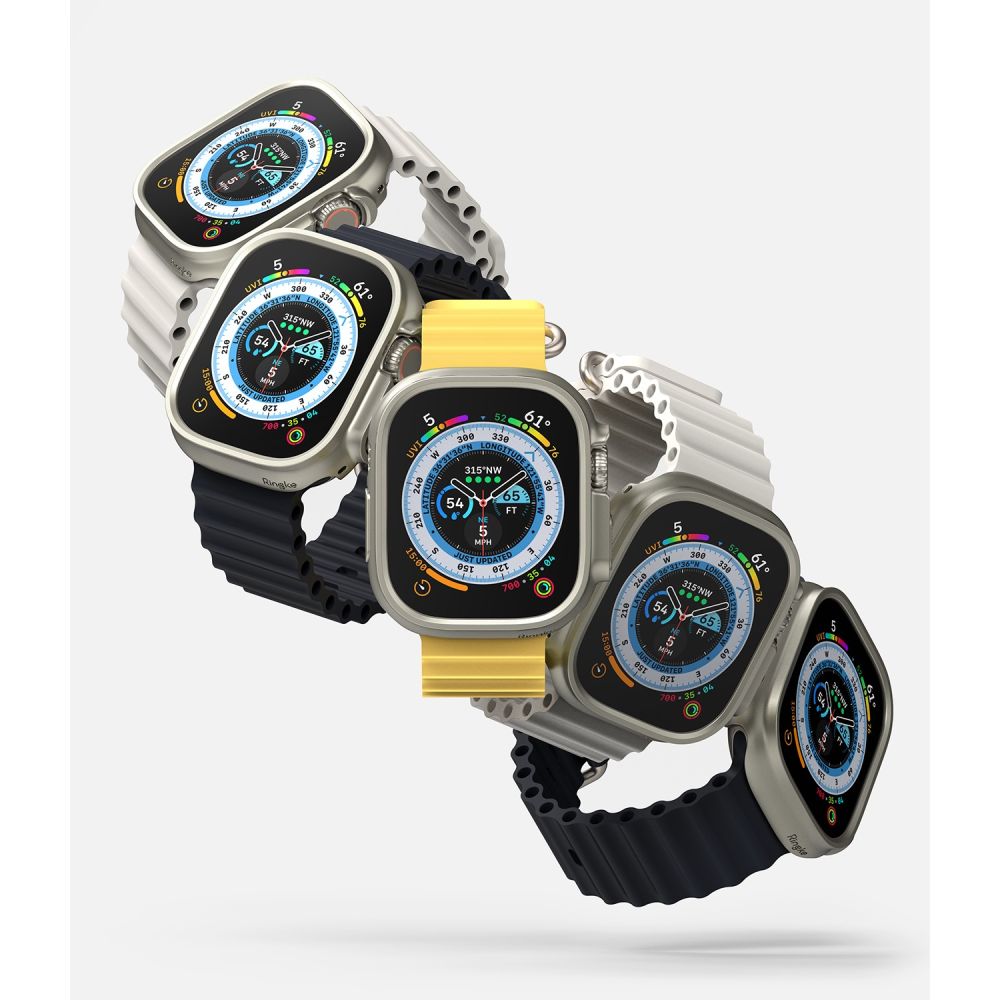 2X OCHRANNÉ PUZDRO NA APPLE WATCH ULTRA 49 MM RINGKE SLIM 2-PACK CLEAR & TITANIUM GREY