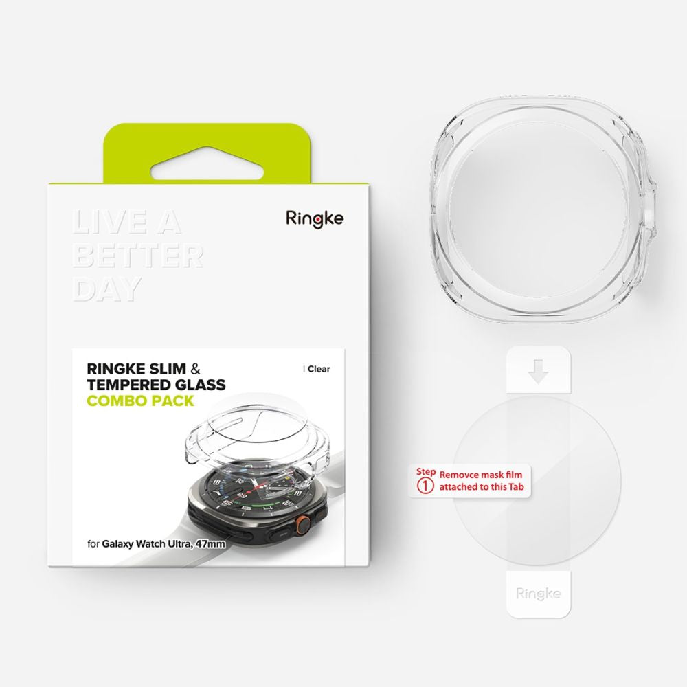 ZAŠTITNA  S OJAČANIM STAKLOM ZA SAMSUNG GALAXY WATCH ULTRA (47 MM) RINGKE SLIM & OJAČANO STAKLO PROZIRNO
