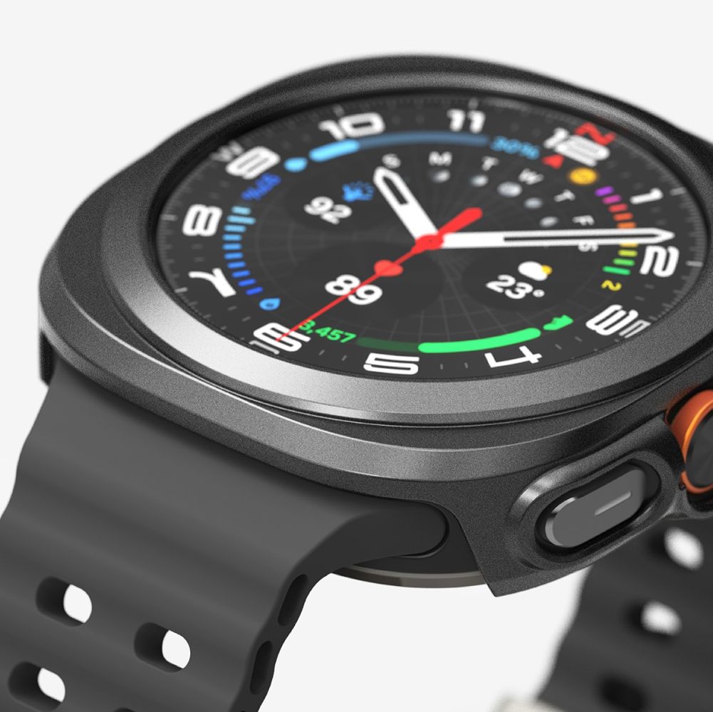 ZAŠTITNA  S OJAČANIM STAKLOM ZA SAMSUNG GALAXY WATCH ULTRA (47 MM) RINGKE SLIM & OJAČANO STAKLO TITAN CRNO