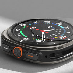 ZAŠTITNA  S OJAČANIM STAKLOM ZA SAMSUNG GALAXY WATCH ULTRA (47 MM) RINGKE SLIM & OJAČANO STAKLO TITAN CRNO