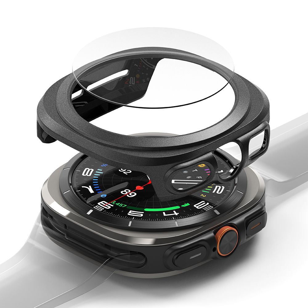 ZAŠTITNA  S OJAČANIM STAKLOM ZA SAMSUNG GALAXY WATCH ULTRA (47 MM) RINGKE SLIM & OJAČANO STAKLO TITAN CRNO