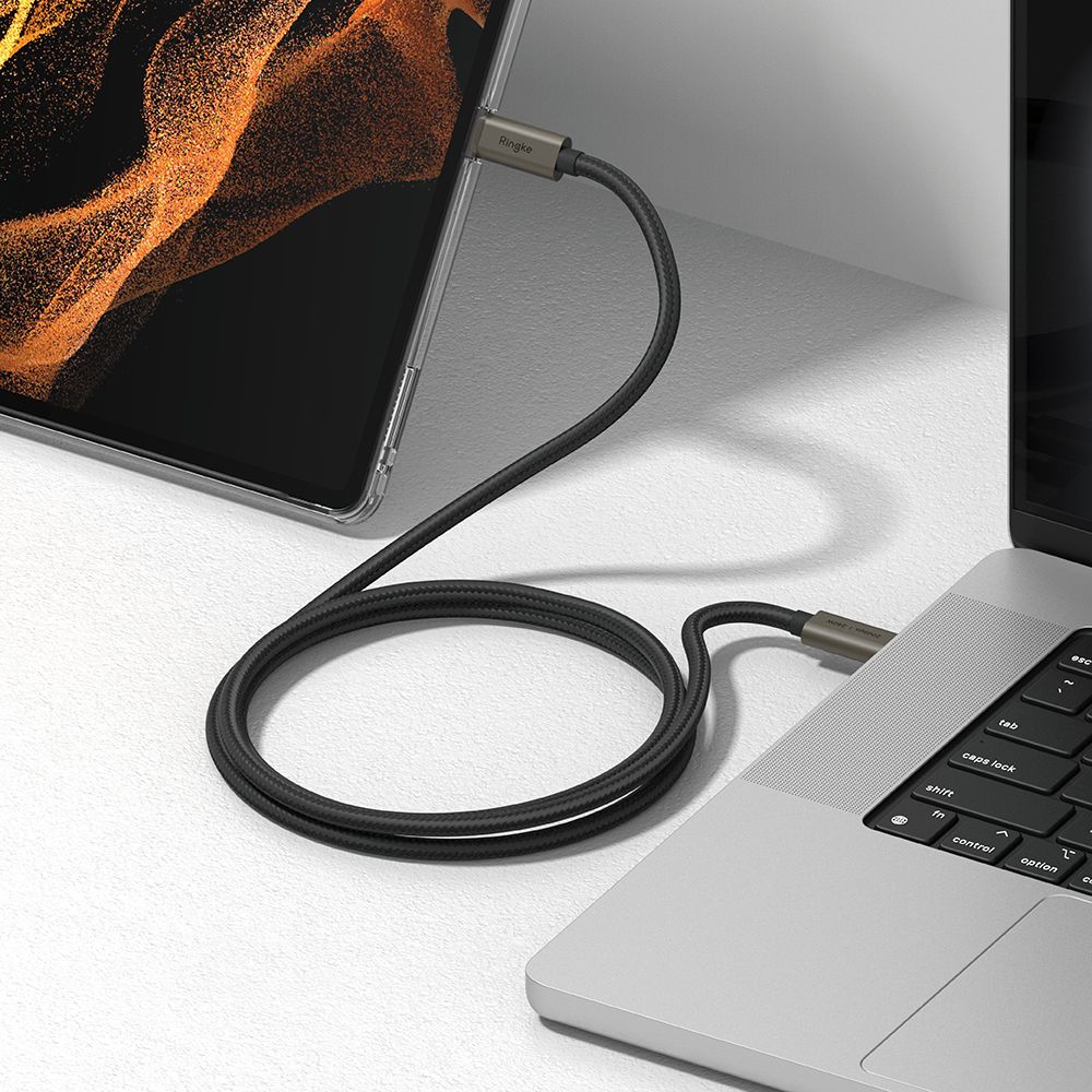 RINGKE KABEL USB 3.2 GEN 2X2 TYPE-C KABEL PD240W 100CM CRNA
