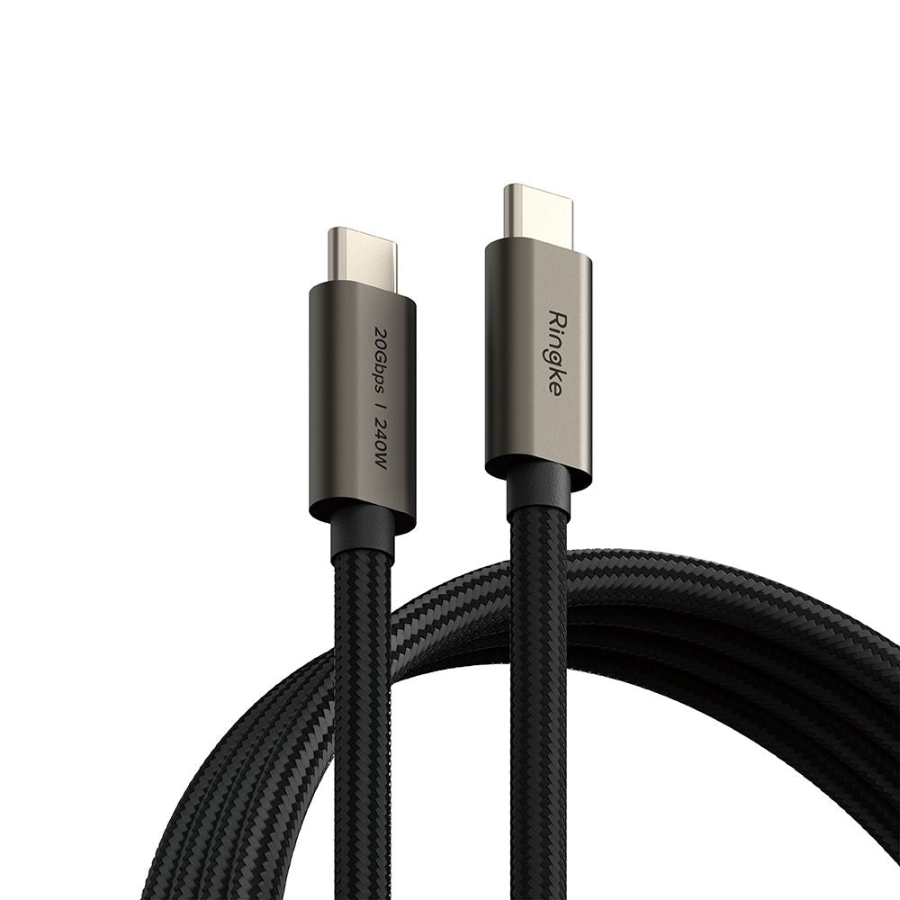 RINGKE KABEL USB 3.2 GEN 2X2 TYPE-C KABEL PD240W 100CM CRNA