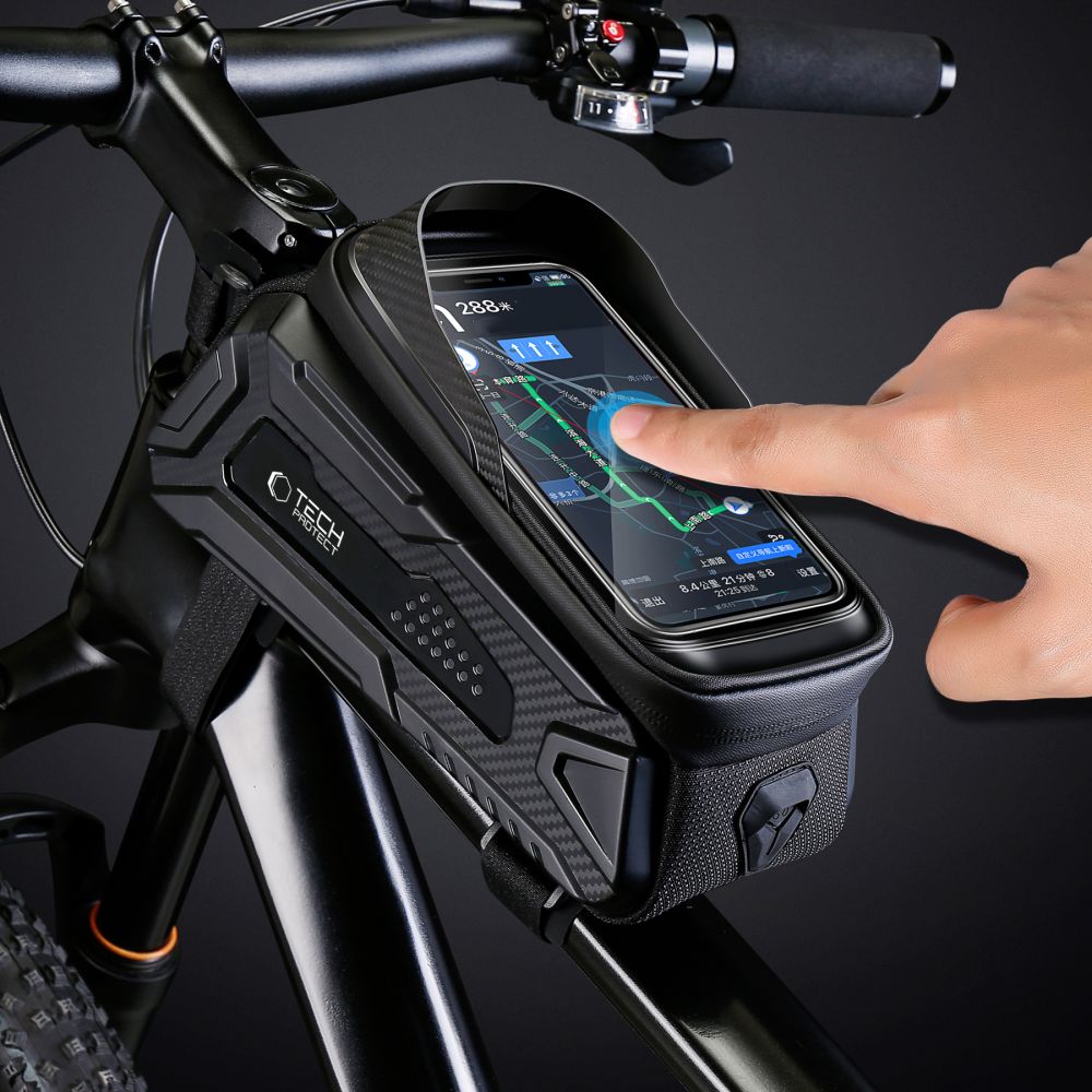 UNIVERZÁLNA TAŠKA NA BICYKEL S DRŽIAKOM NA TELEFÓN SAKWA TECH-PROTECT V2 UNIVERSAL BIKE MOUNT ”L” BLACK