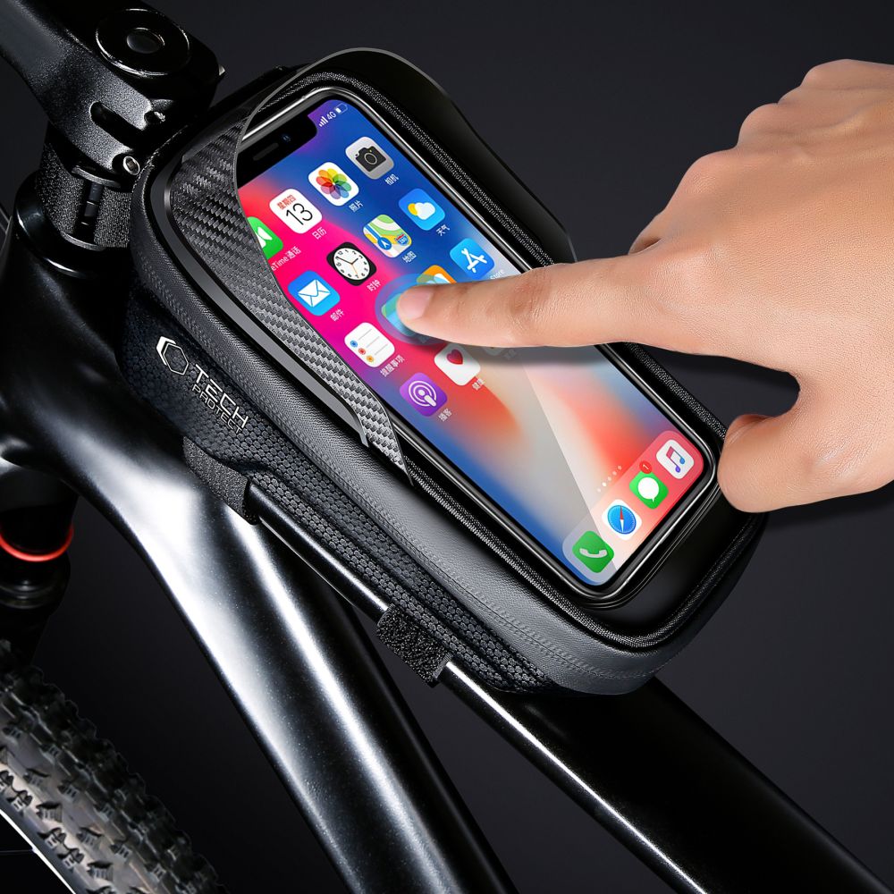 UNIVERZÁLNA TAŠKA NA BICYKEL S DRŽIAKOM NA TELEFÓN SAKWA TECH-PROTECT V2 UNIVERSAL BIKE MOUNT ”M” BLACK