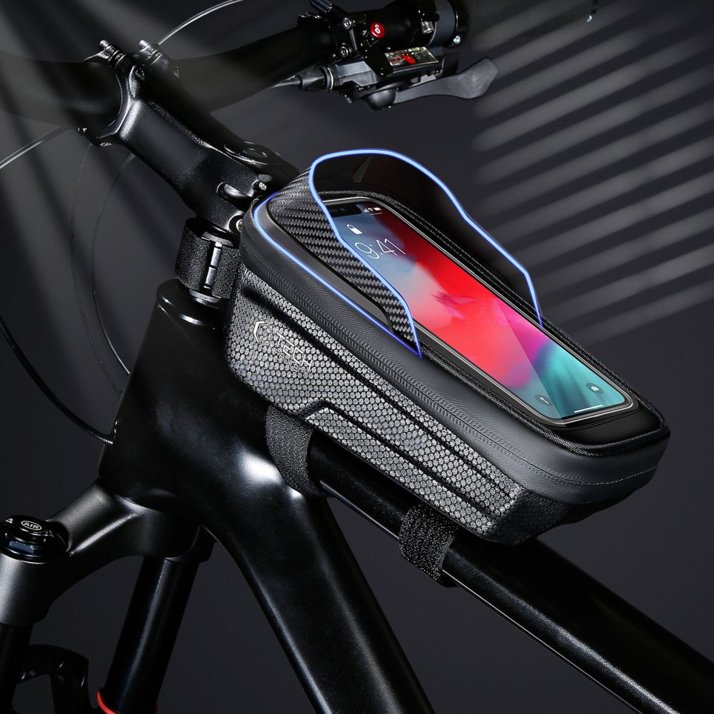UNIVERZÁLNA TAŠKA NA BICYKEL S DRŽIAKOM NA TELEFÓN SAKWA TECH-PROTECT V2 UNIVERSAL BIKE MOUNT ”M” BLACK