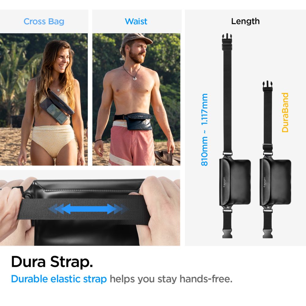 VODOTESNÉ PUZDRO SPIGEN A620 UNIVERSAL WATERPROOF WAIST BAG BLACK